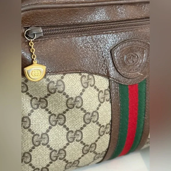 GUCCI Sherri Line GG Crossbody Ophedia Bag ~ Cloth & Leather PVC ~ VINTAGE - Picture 13 of 14